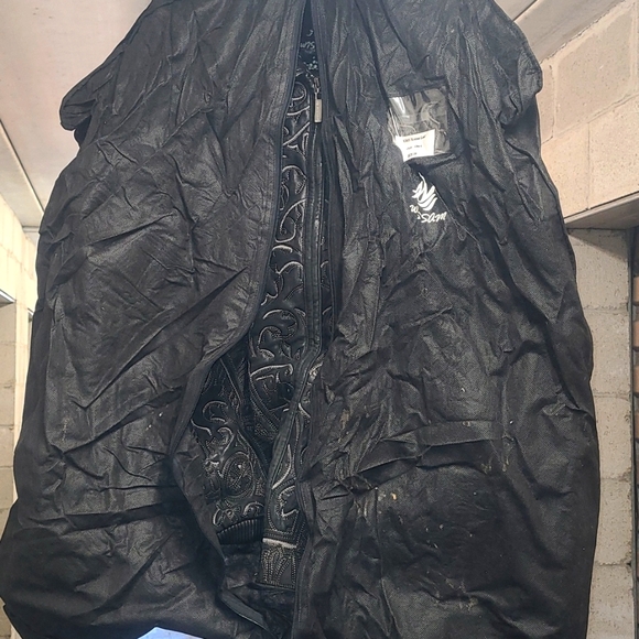 Pre-owned Original AL Wissam Roman leaf Leather coat - Picture 4 of 8